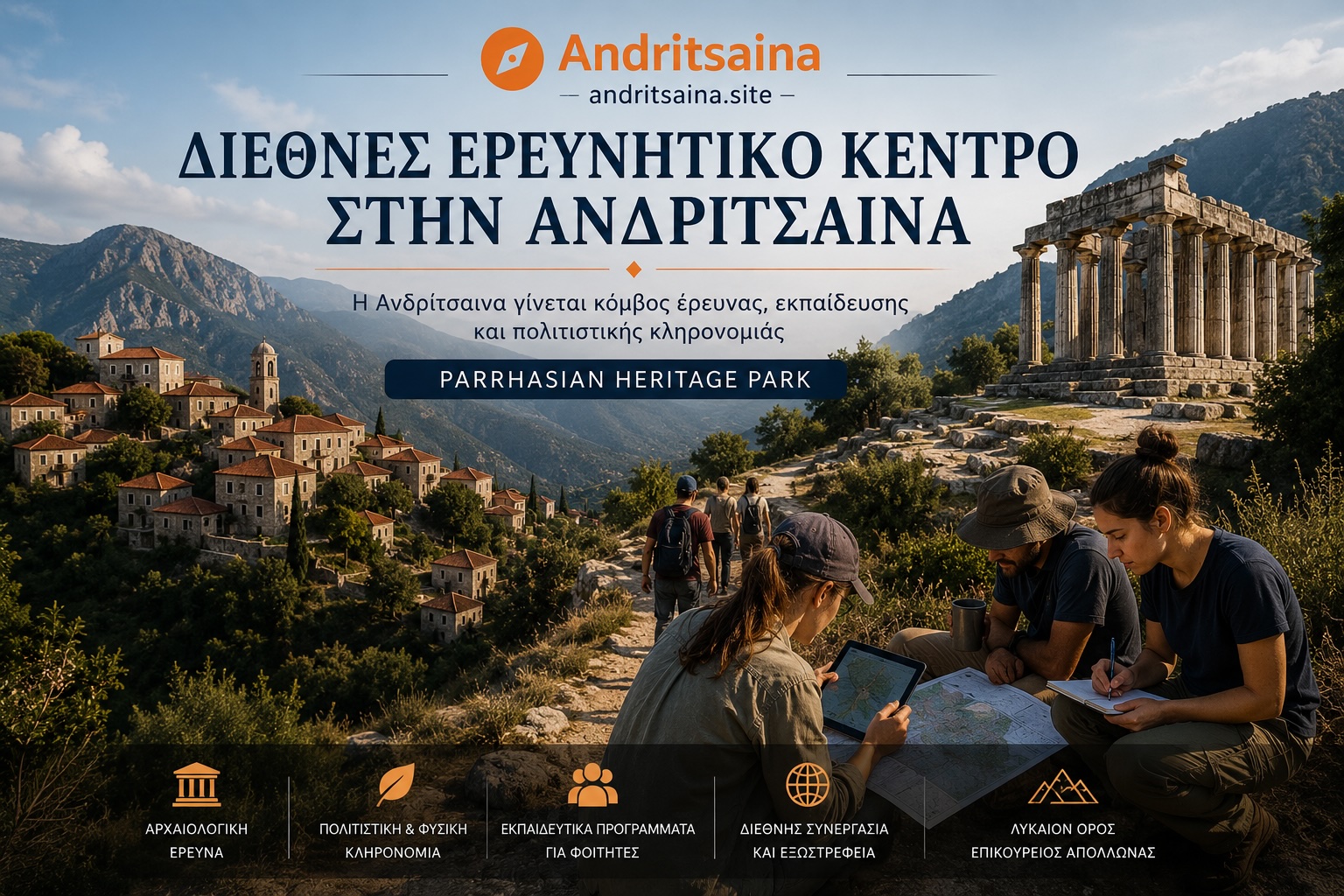 Διεθνές ερευνητικό κέντρο στην Ανδρίτσαινα μέσω του Parrhasian Heritage Park
